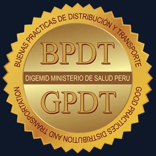 Sello BPDyT — Buenas Prácticas de Distribución y Transporte, certificación DIGEMID Ministerio de Salud del Perú